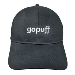 Gopuff Slideback Hat Black One Size Embroidered Adjustable 6 Panel
